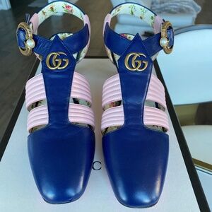 Gucci bluebell/pink pump sz 38